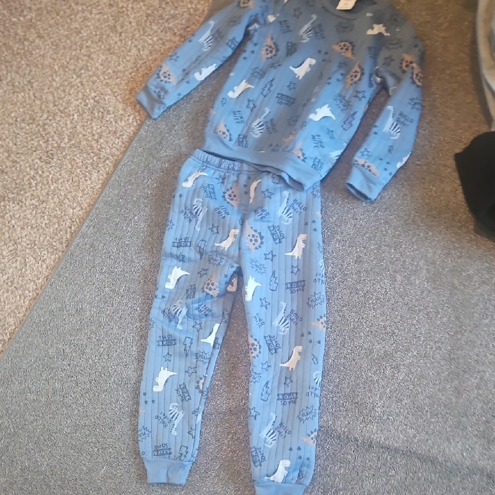 Blue Dog Print Pajama Set